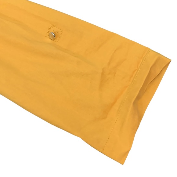 Zac & Rachel 3/4 Sleeve Blouse Zipper Front Collar EUC Gold Two Pockets Size LP - Picture 15 of 16